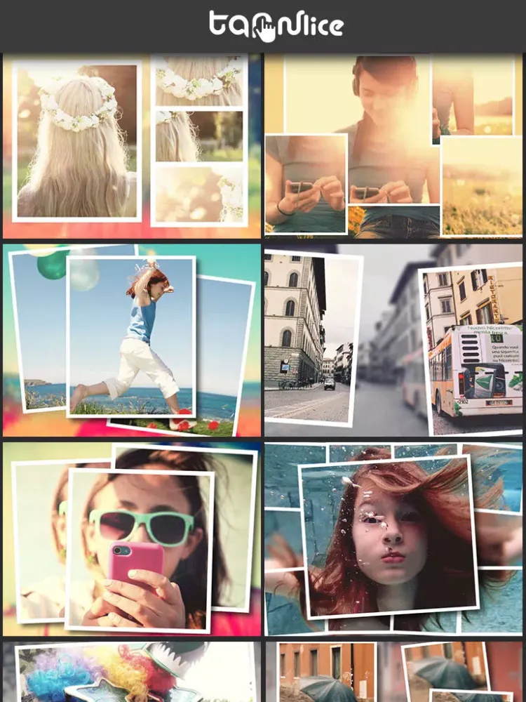 Tangkapan layar TapnSlice - Photo Collage Editor - Cut your photo into pieces to make great photo collage and pic frame iPad 