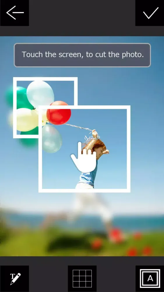 Tangkapan layar TapnSlice - Photo Collage Editor - Cut your photo into pieces to make great photo collage and pic frame