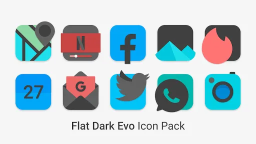 Flat Dark Evo - Icon Pack Screenshots