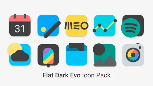 Flat Dark Evo - Icon Pack Screenshots