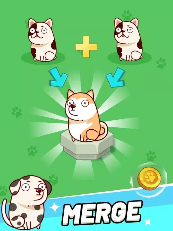 Puppy Paradise-Addictive Merge iPad  Screenshots