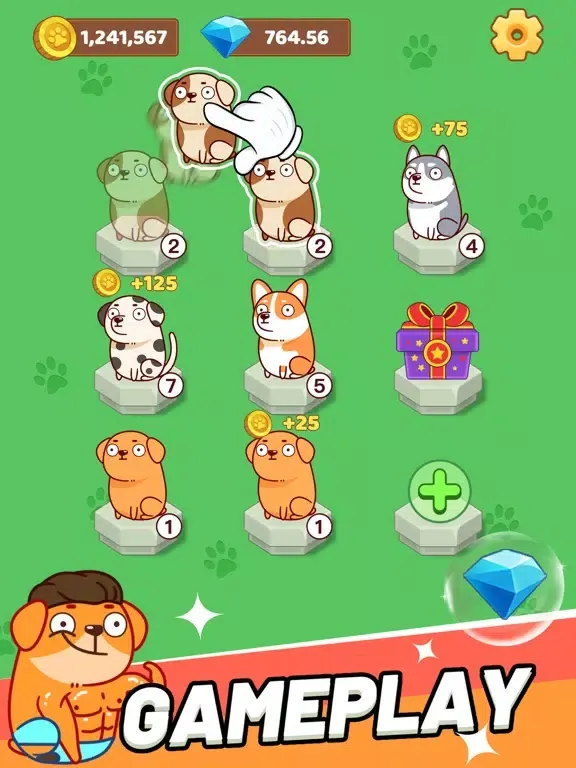 Puppy Paradise-Addictive Merge iPad  Screenshots
