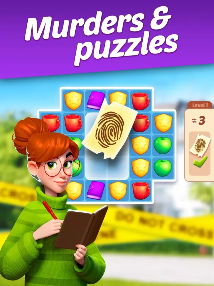 Capturas de tela do Small Town Murders: Match 3 iPad 