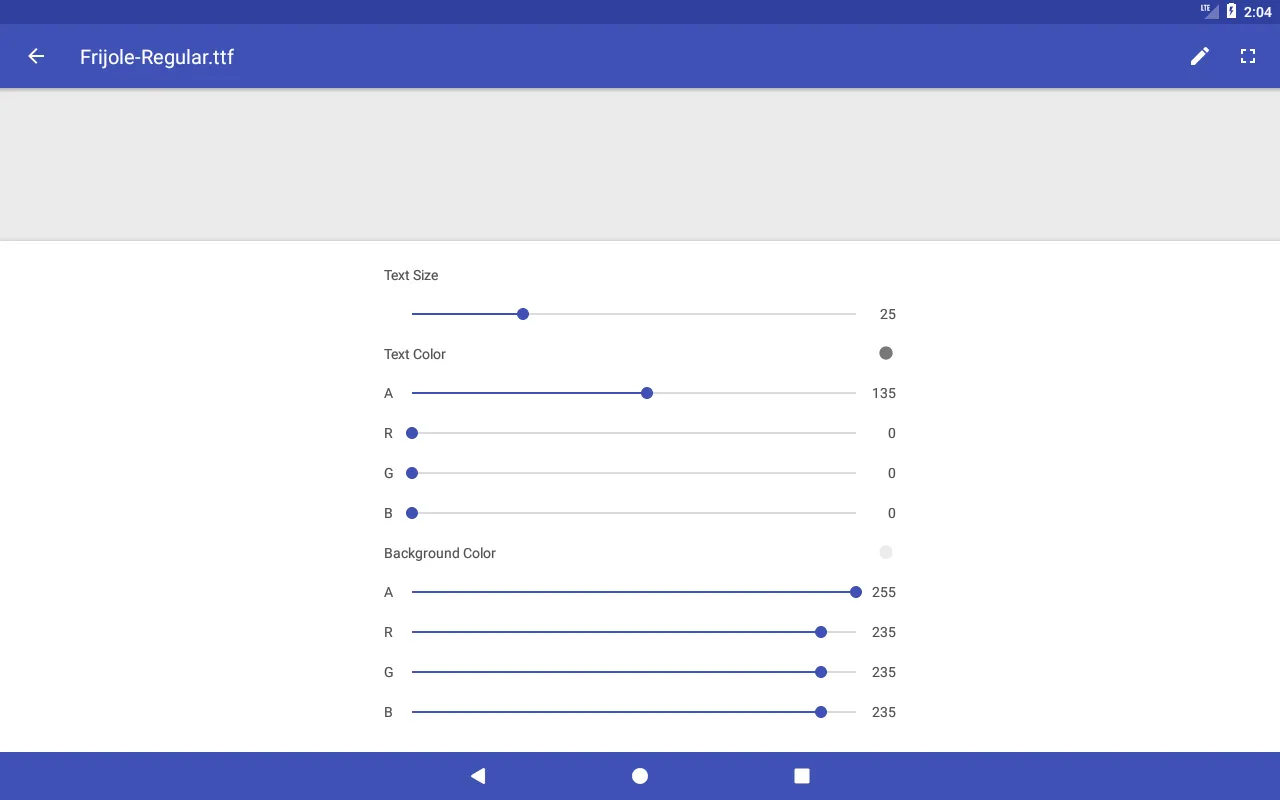 Tangkapan skrin Font Viewer Plus