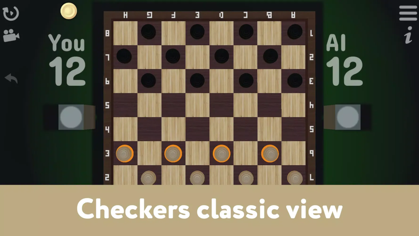 ภาพหน้าจอของ Checkers