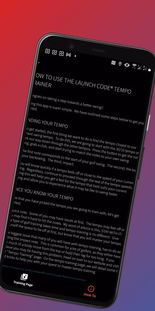 LAUNCH CODE® Tempo Training स्क्रीनशॉट