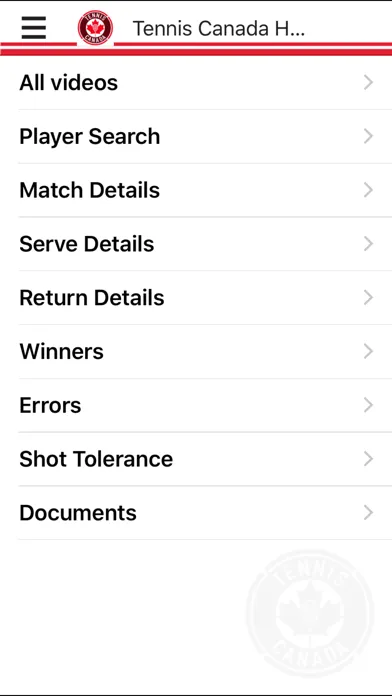 Ảnh chụp màn hình của Tennis Canada HP TV