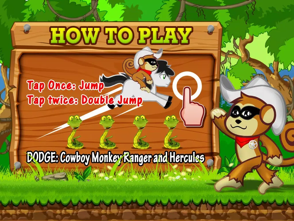 Cowboy Monkey Rangers : My Horse Race Across the Border With Lone Star Heroes iPad  Screenshots