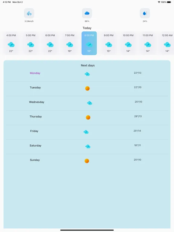 Weather determination iPad 应用截图