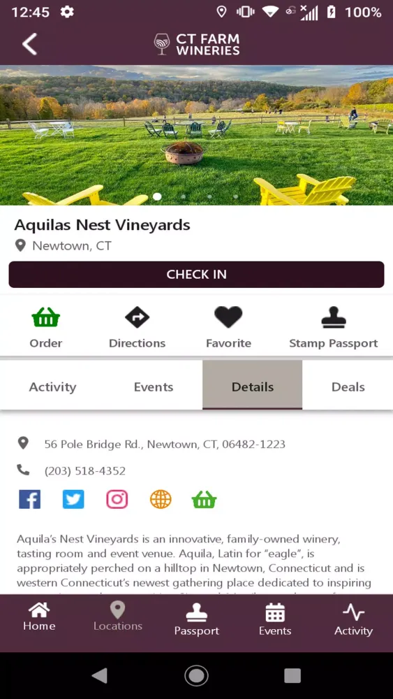 CT Wine Passport Screenshots