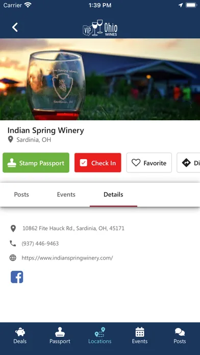 Capturas de tela do Ohio Wines VIP