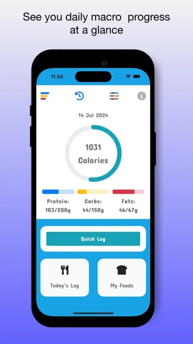 Express Daily Macro Tracker Screenshots