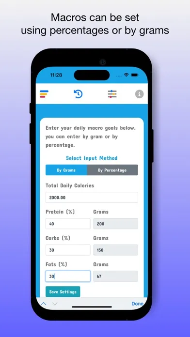 Express Daily Macro Tracker Screenshots