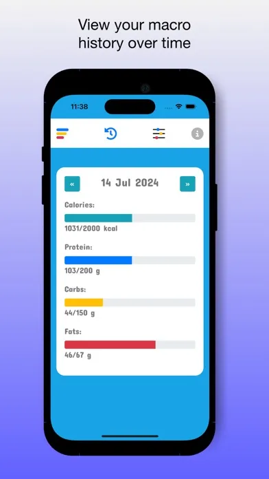 Express Daily Macro Tracker Screenshots