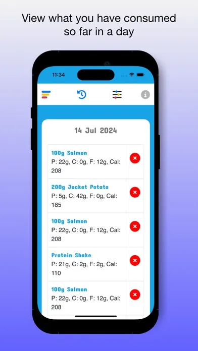 Express Daily Macro Tracker Screenshots