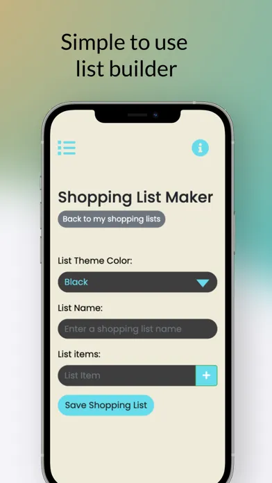 Capturas de tela do Simple Shopping List Maker