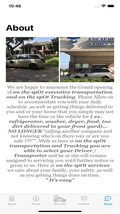 Tangkapan skrin OTS Transportation