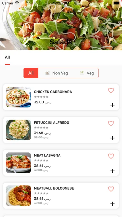 Capturas de pantalla de pizza fusion customer