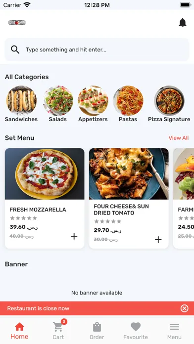 Capturas de pantalla de pizza fusion customer