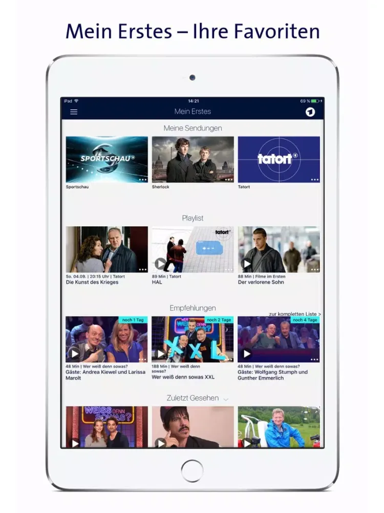 Das Erste iPad  سکرین شاٹس