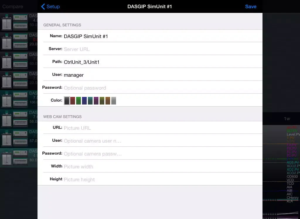 DASGIP iApp iPad  스크린샷