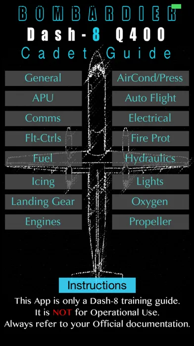 Capturas de pantalla de Bombardier Dash 8 Q400 Pilot Guide