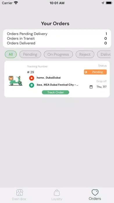 Tangkapan layar Dash - All Inclusive Delivery