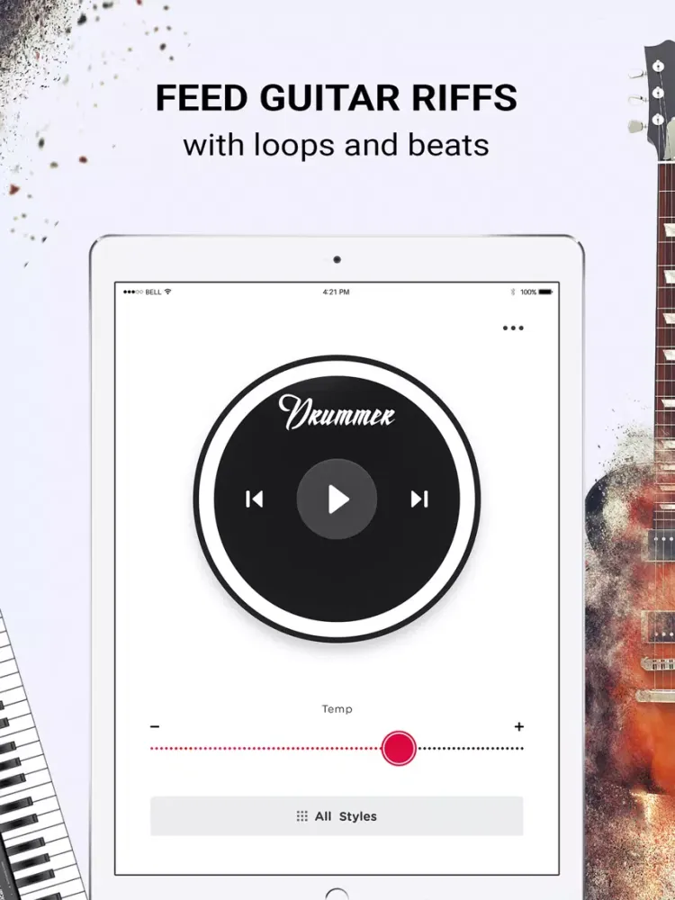 Guitar & Piano Drums - Real Beats and Loops iPad  Screenshots