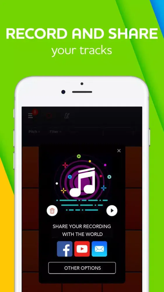 Tangkapan skrin Funk 12 Pads - funky music app
