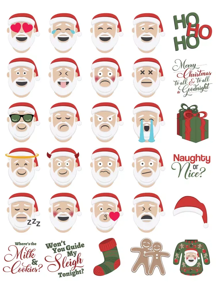 Santa - MerryMojis iPad  Screenshots