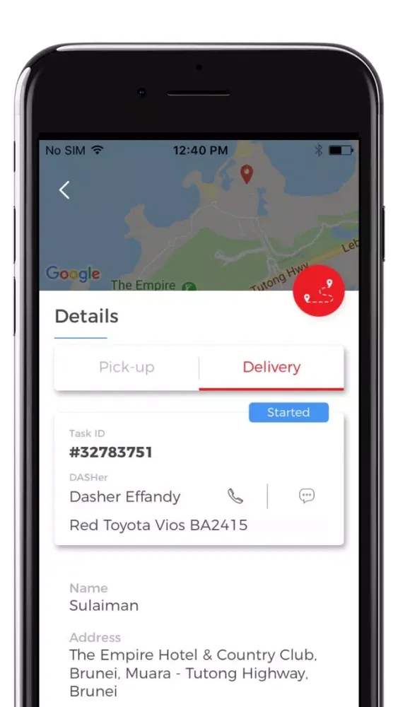 Capturas de tela do DASH: Delivery with Live Track