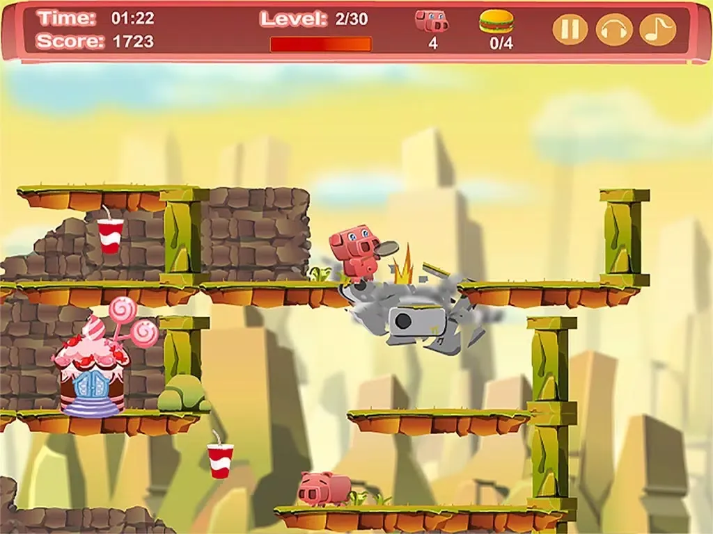 Zrzuty ekranu Little Pig Go Home:Run Adventure World iPad 