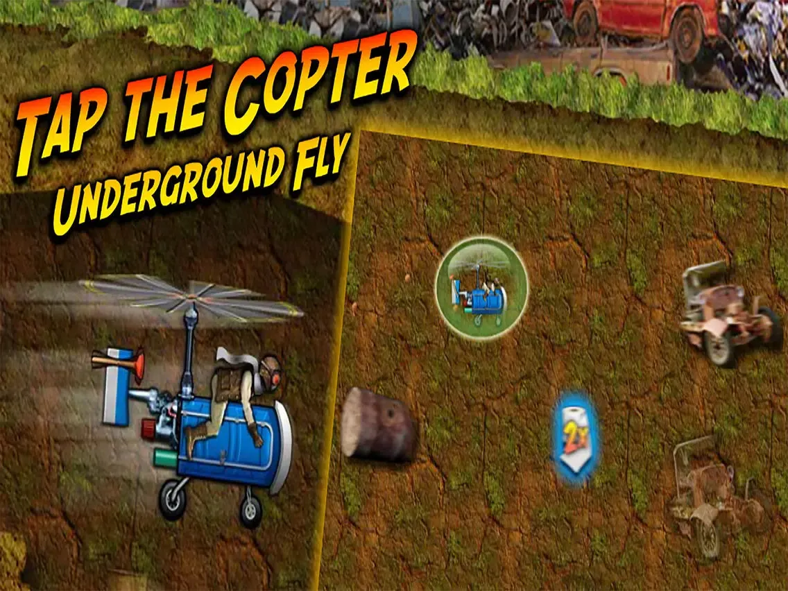 Capturas de tela do Tap the Copter : Underground Fly iPad 