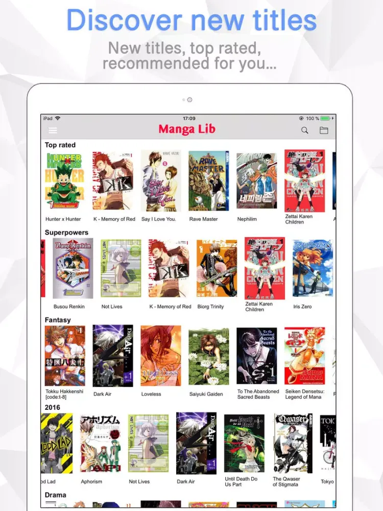 Manga.Lib iPad  Screenshots