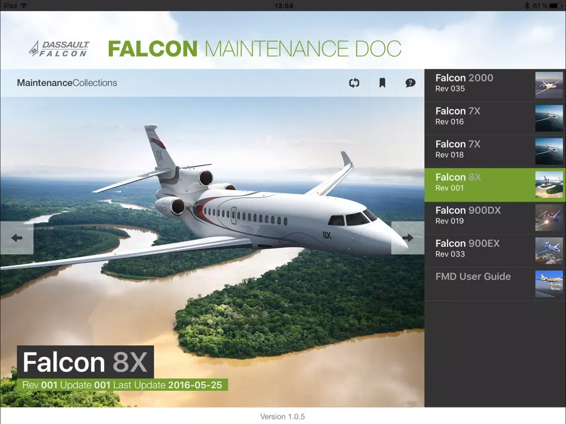 Falcon Maintenance Doc iPad  Screenshots