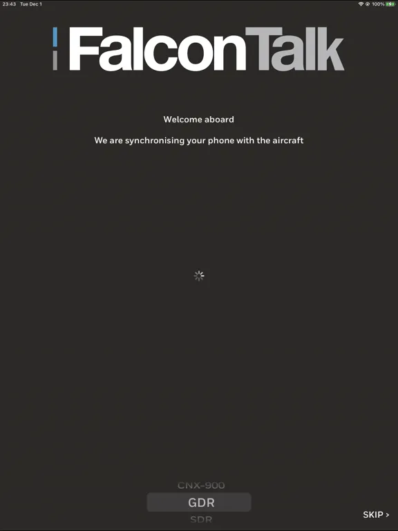 Capturas de tela do FalconTalk iPad 