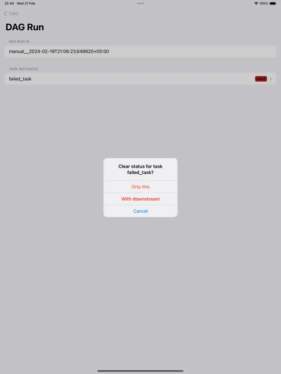 Capturas de tela do DAG Monitor iPad 