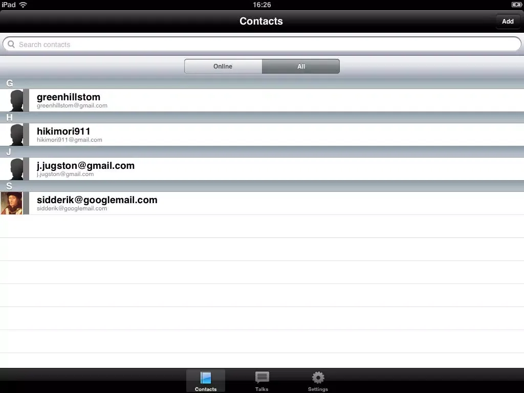 DataArt GTalk iPad  Screenshots