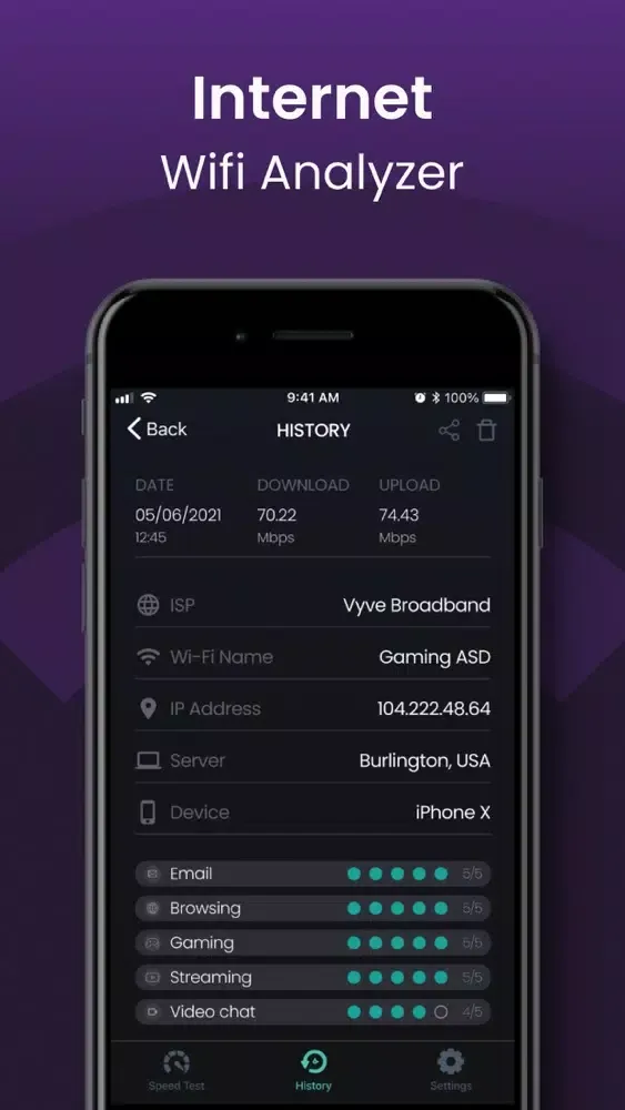 Internet Speed Test: Ping Wifi Screenshots