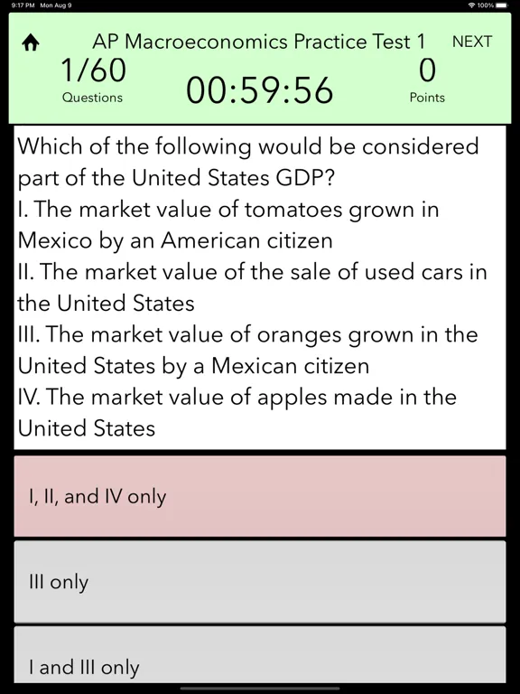 Capturas de pantalla de AP Economics iPad 