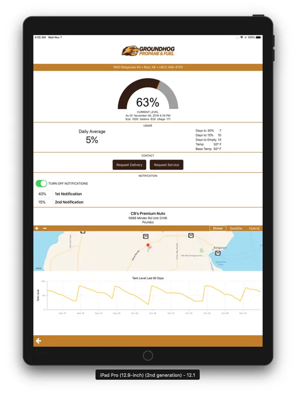 MyTankApp iPad  Screenshots