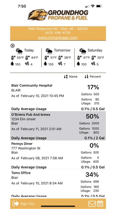 MyTankApp Screenshots