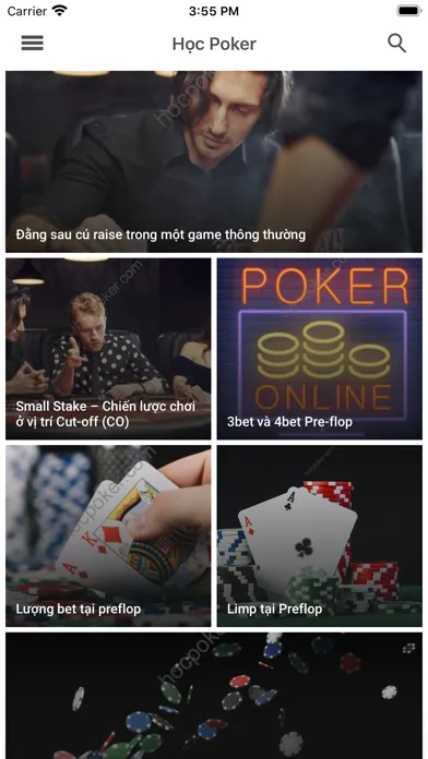 Capturas de tela do Học Poker