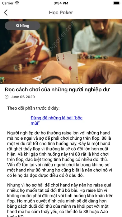 Capturas de tela do Học Poker