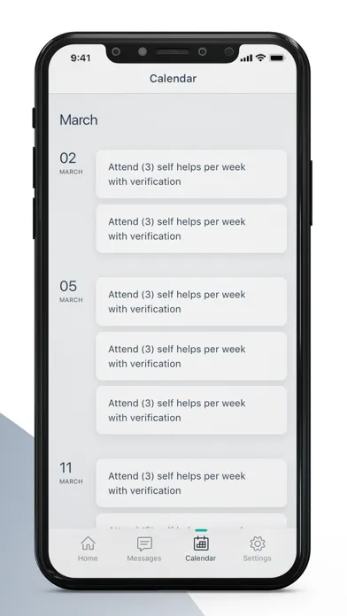 Capturas de tela do DIMS Participant App