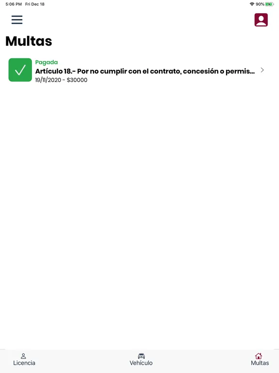 Licencia Tabasco iPad  스크린샷