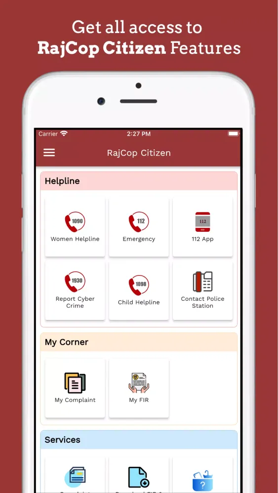 Captures d'écran de RajCop Citizen