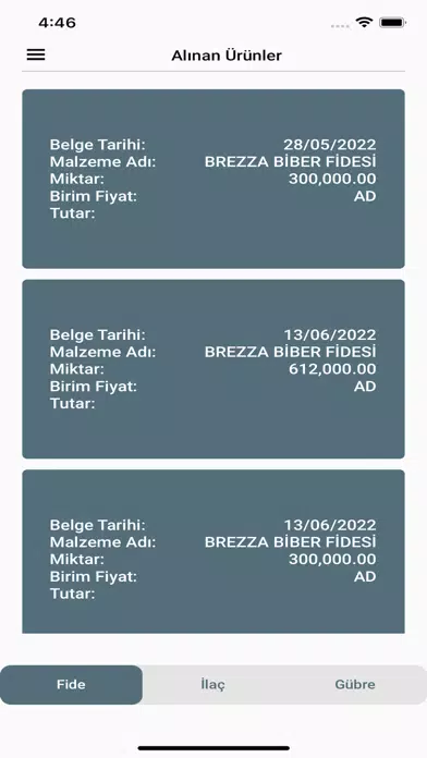 KFC Üretici Bilgi Takip Screenshots