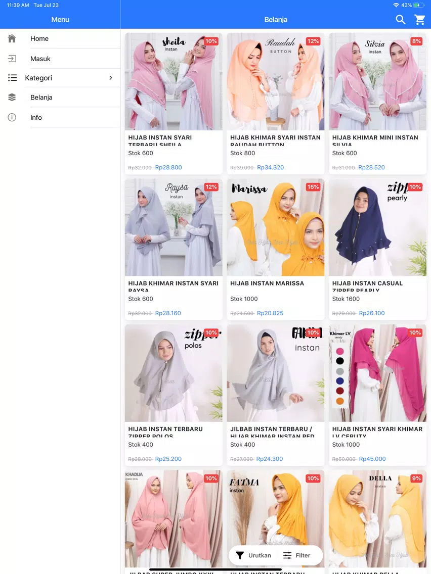Zrzuty ekranu Shea Hijab iPad 