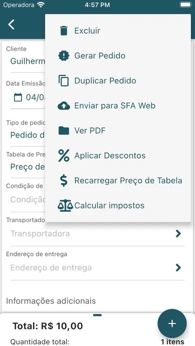 Tangkapan layar Dataplace SFA
